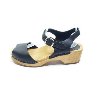 Mia Anja Sandals Peep Toe Black Womens EUR 37 US 6.5